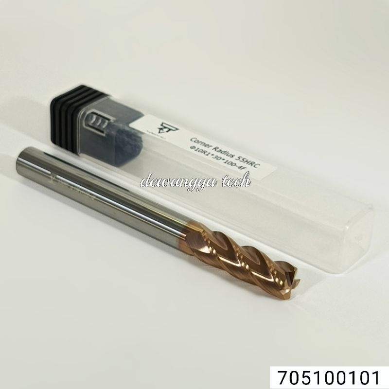 ZT Long Endmill 10.0mm x 100mm carbide mata pisau Milling 10.0 mm End mill 10mm
