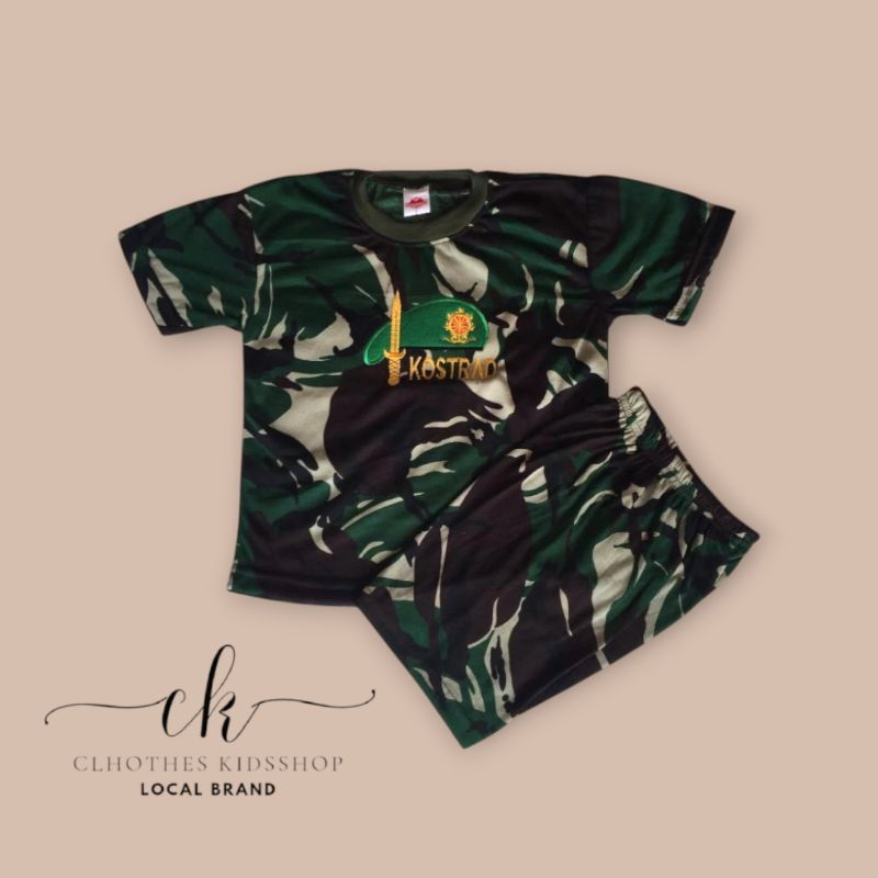 baju kaos anak tentara lengan pendek loreng malvinas - setelan anak laki laki atau perempuan kids ar