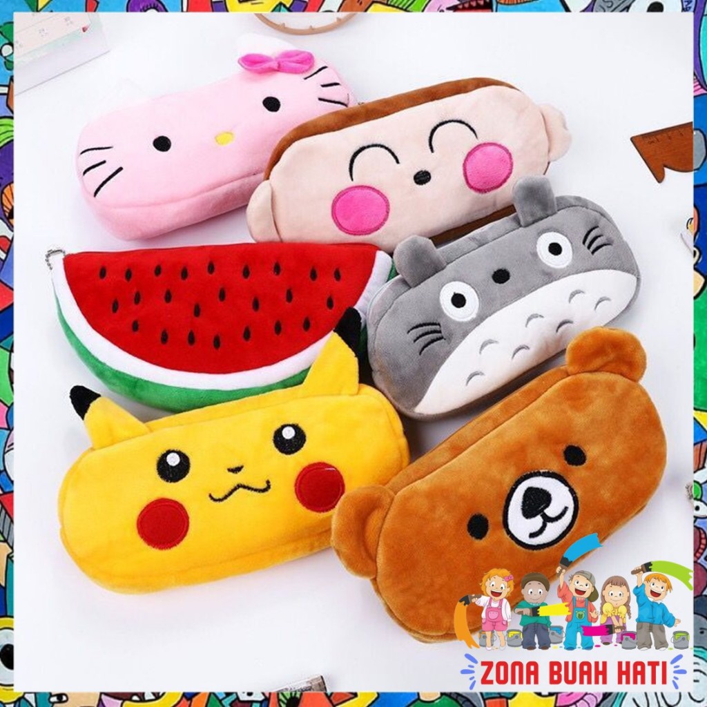 

ZBH Pouch Aksesoris Kosmetik Karakter Lucu tempat pensil karakter kotak pensil