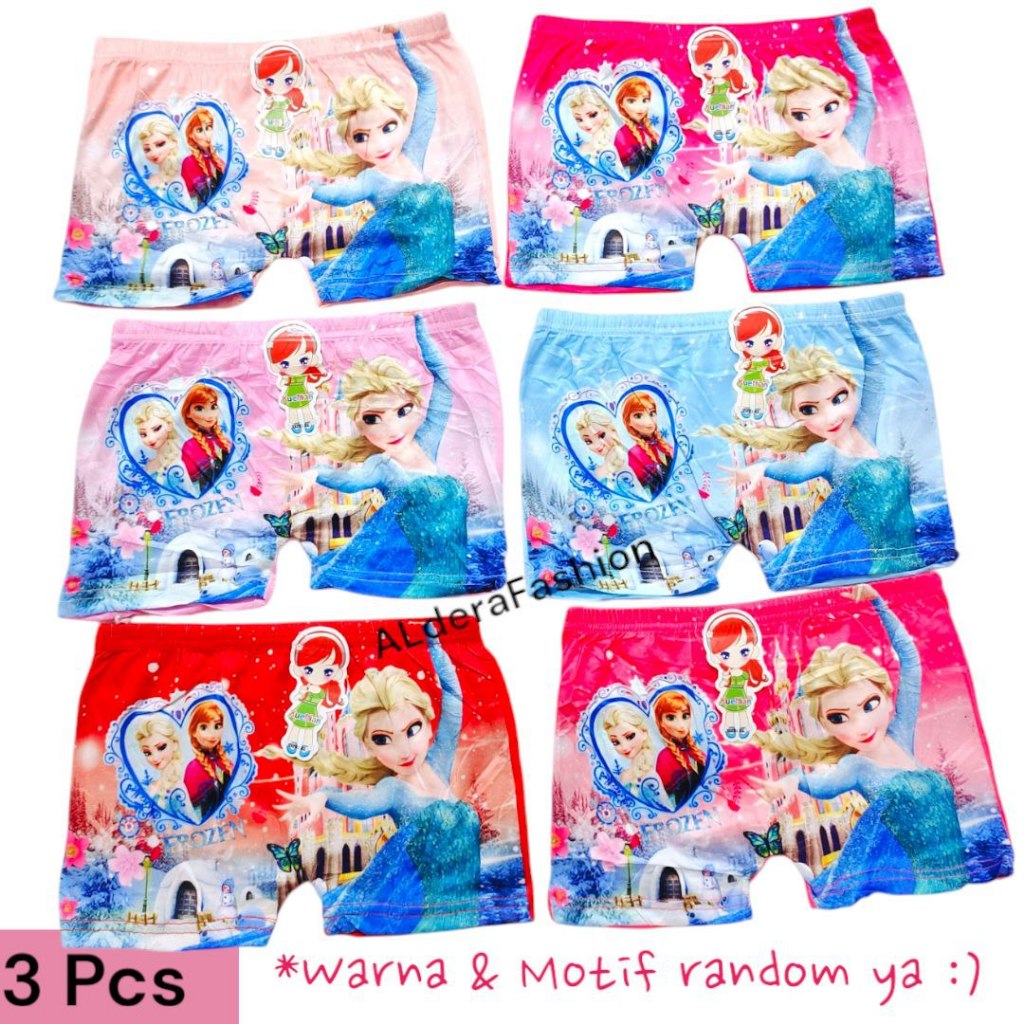 (3 PCS) XUENIAN CD Boxer Anak Perempuan Ukuran S M L XL XXL Cewek