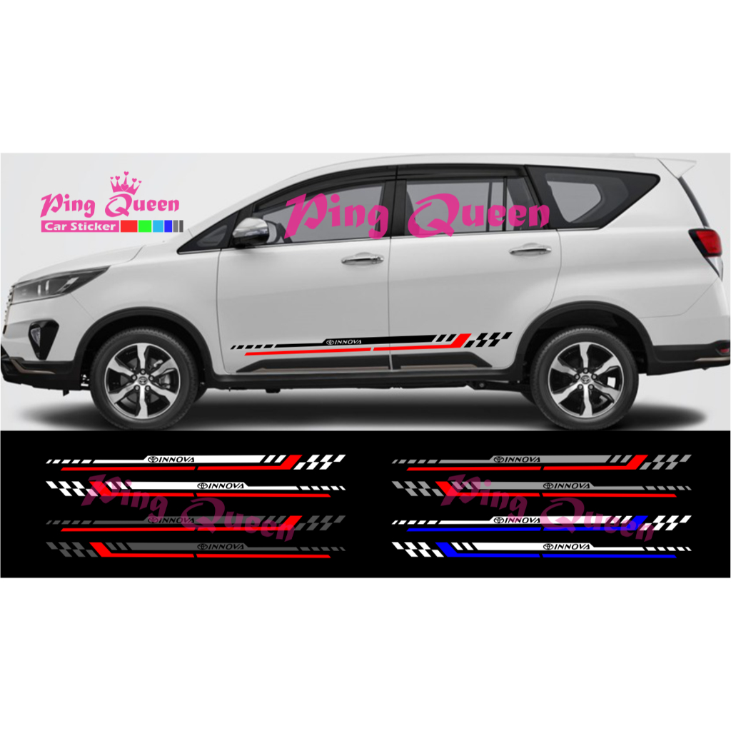 STICKER BODY SAMPING MOBIL INNOVA STICKER CUTTING MOBIL TOYOTA INNOVA