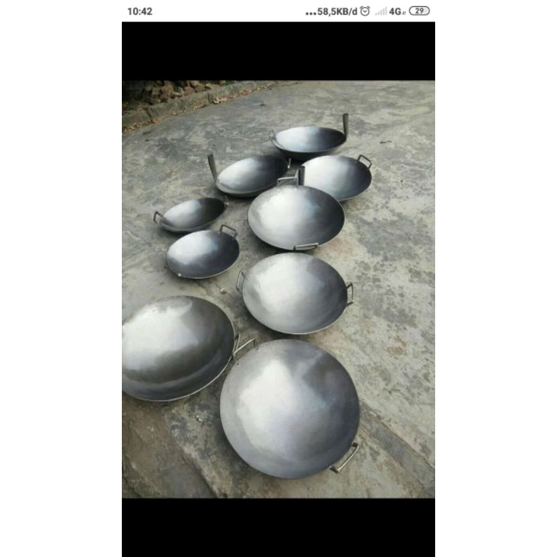 wajan plat baja diameter 40cm tebal 1.6mm wajan nasgor wajan anti lengket wajan mie ayam