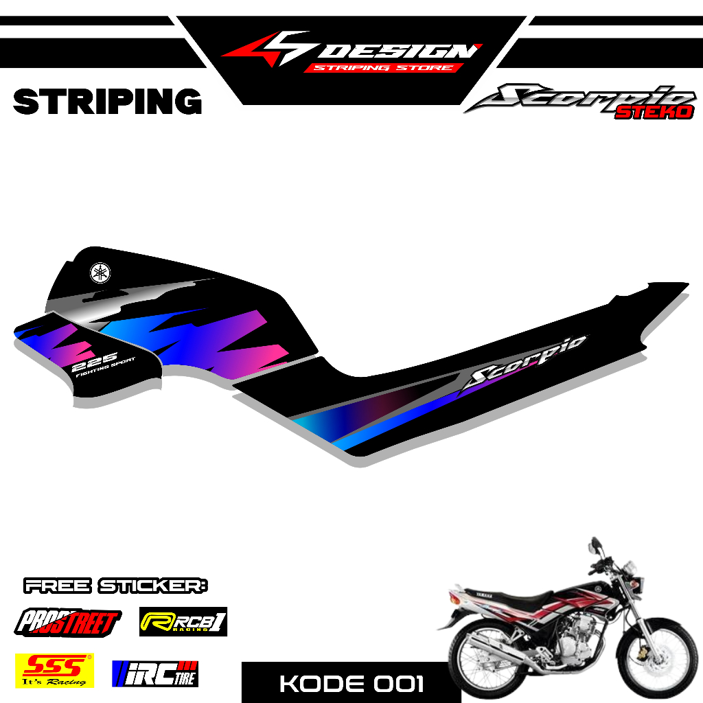 01 STICKER STRIPING SCORPIO STEKO - STICKER STRIPING SCORPIO STEKO