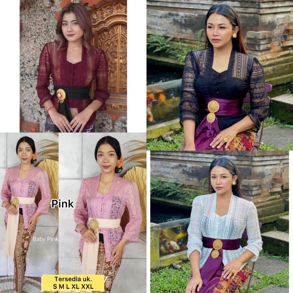 Baju Kebaya Brukat Lonceng Bali Wisuda Modern Murah Set Kebaya Wanita Korean Lace Baru Baju Adat Keb
