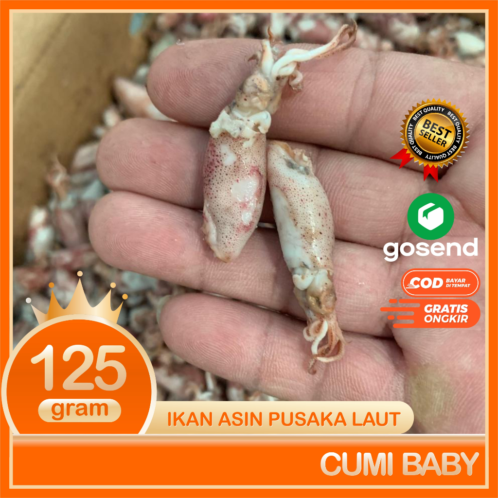 

RB Cumi Baby Ikan Asin Cumi Baby Cocok Untuk Sambal Cumi 125 Gram