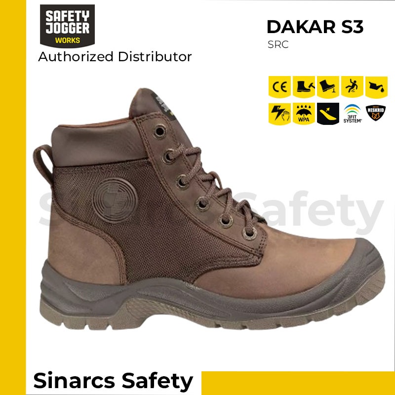 Sepatu Safety Jogger DAKAR S3 - Brown/ Coklat