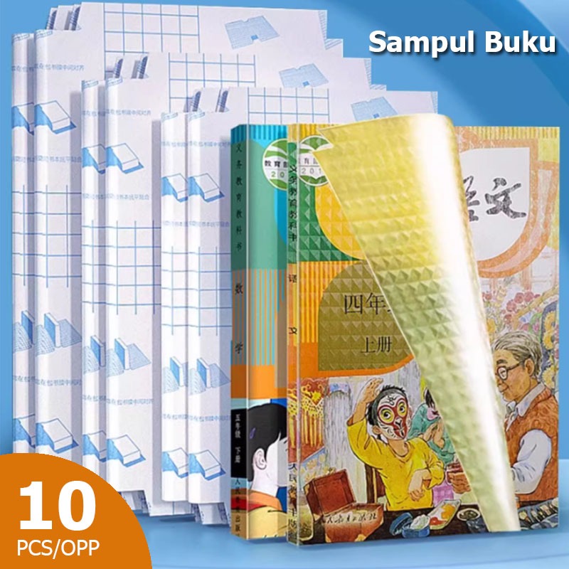 

Stiker Sampul Buku Bening Isi 10 Lembar Self-Adhesive Book Cover Waterproof Sticker Sampul Buku Tulis Sekolah