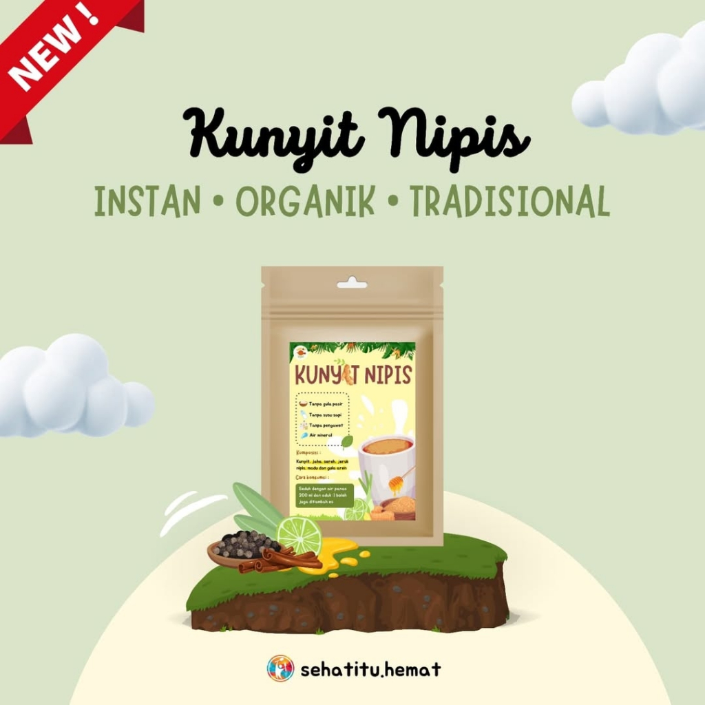 

Minuman Sehat Kunyit Nipis Instan Siap Seduh, Organik Tanpa Bahan Kimia