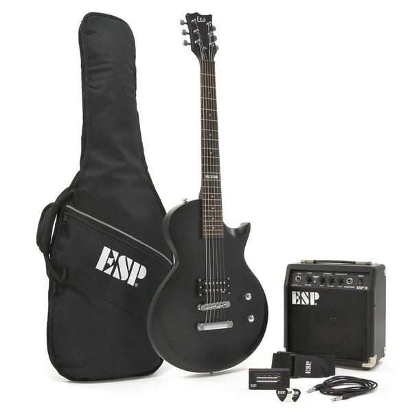 LTD-LECPACKBLKS LTD ECLIPSE BLACK SATIN Electric Guitar - PACK
