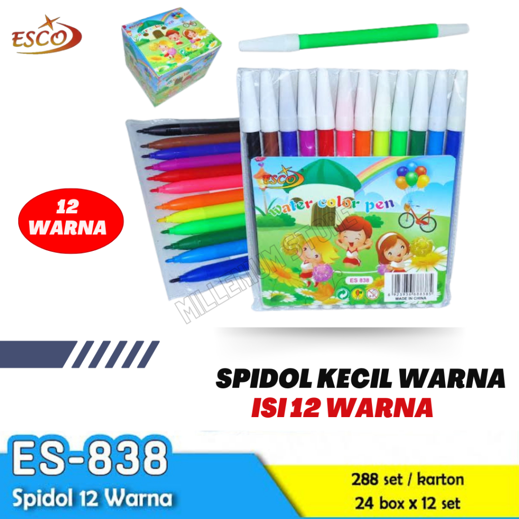 

Spidol Set Mini 12 Warna / Color Pen Kecil Anak Anak Murah / Colouring Marker Pencil / Cod