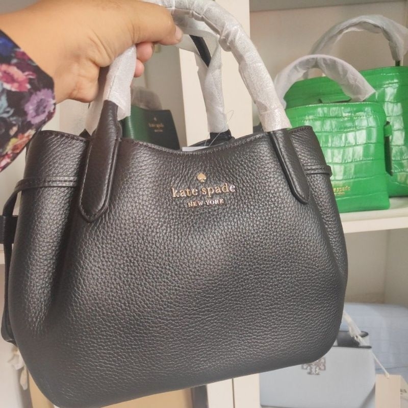 KS DUMPLING SATCHEL BLACK SMALL 25
