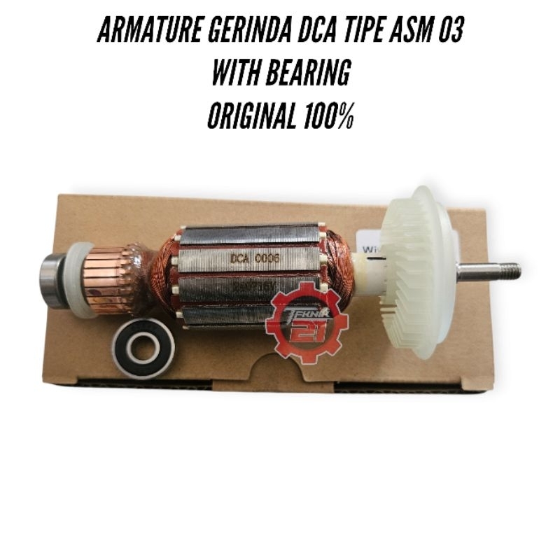 ARMATURE GERINDA DCA ASM 03 WITH BEARING ANGKUR GERINDA DCA ASM 03 ORI