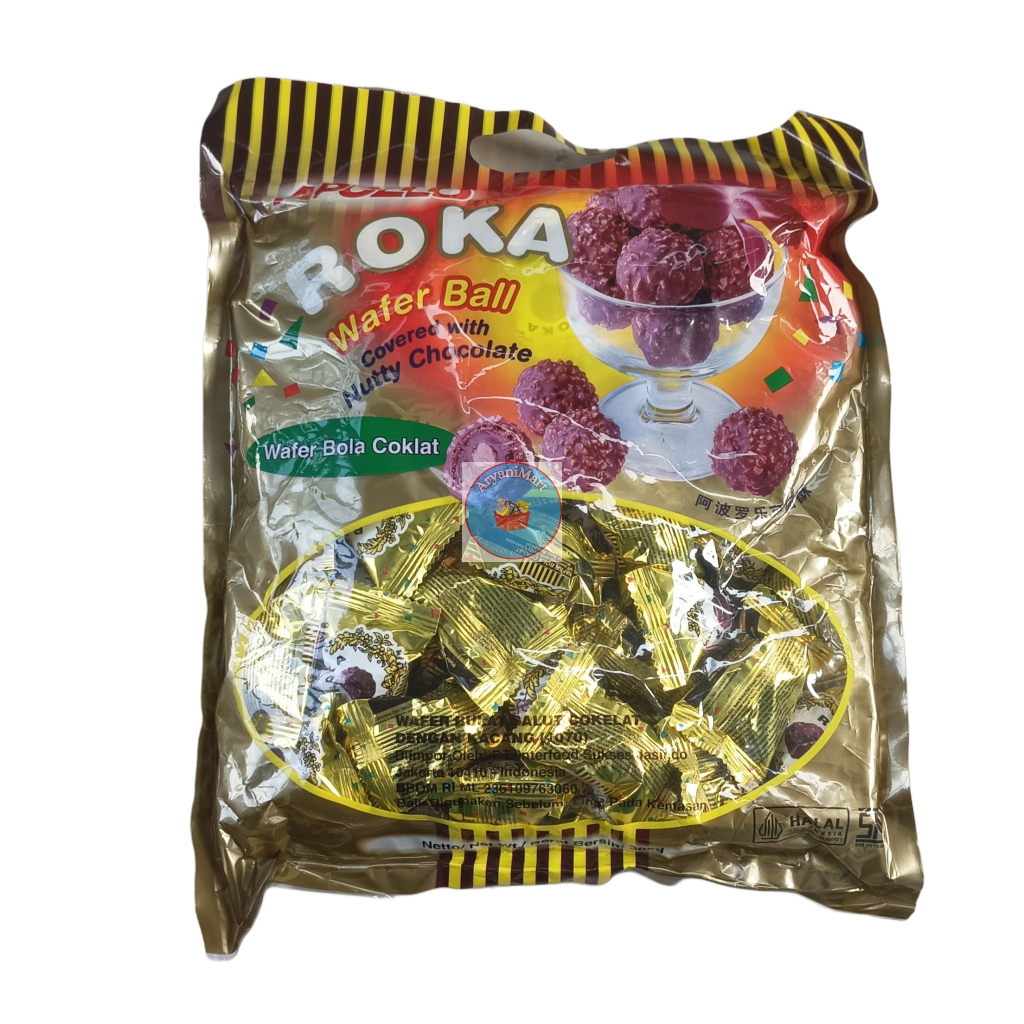 

Apollo Roka Wafer Ball Cokelat 300gr isi50