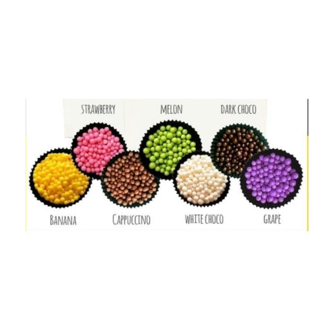 

ELMER Topping Crispearls Crispy Pearl Ball 100 gr STRAWBERRY