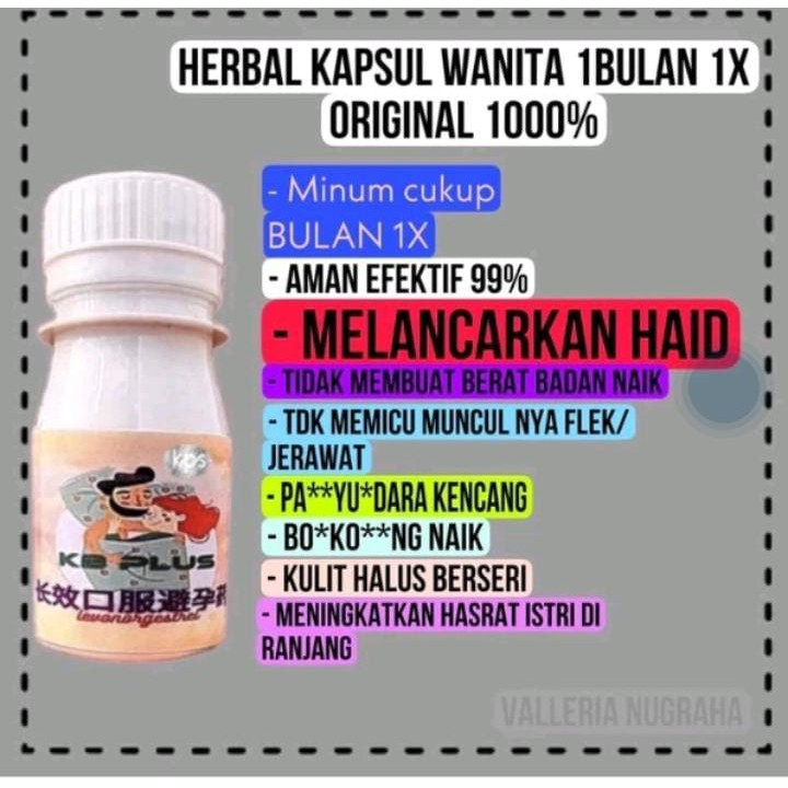 KB PLUS super melancarkan haid anti gendut dan anti flek