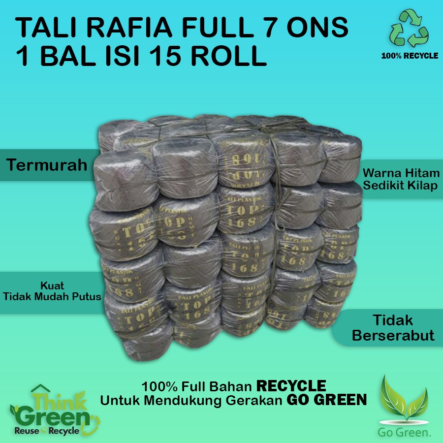 

Tali Rafia Tali Plastik Rapia Full 7 Ons 1Bal 15 Roll