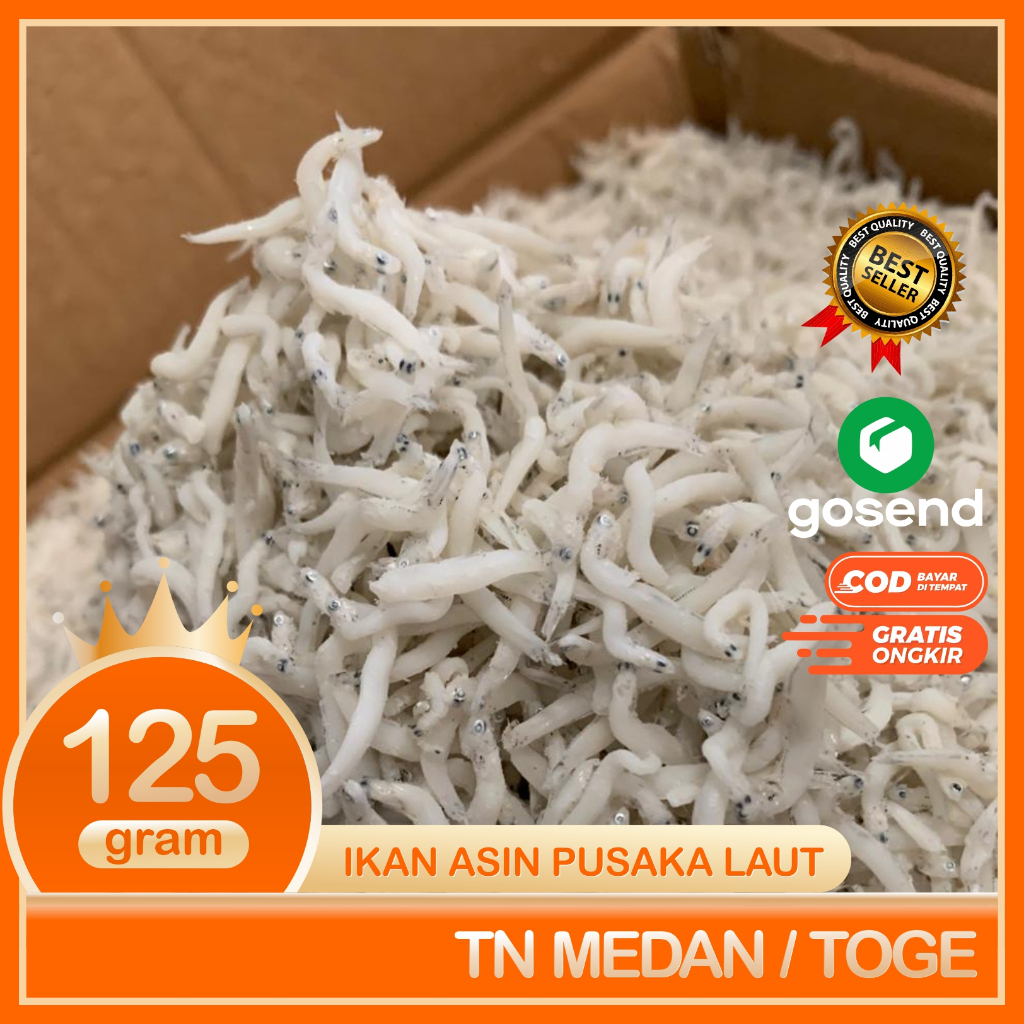 

JKL Tn Medan Tn Toge Teri Nasi Medan Super Bersih Fresh Dan Segar 125 Gram