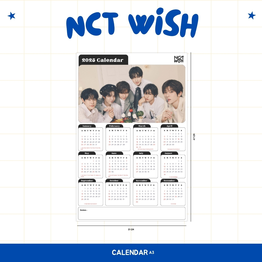 

2025 KALENDER NCT WISH KPOP + LAMINASI 2SISI BIDAM IDOL KOREA MURAH UNOFFICIAL NCTZEN SION RIKU YUSHI JAEHEE RYO SAKUYA READY STOCK !