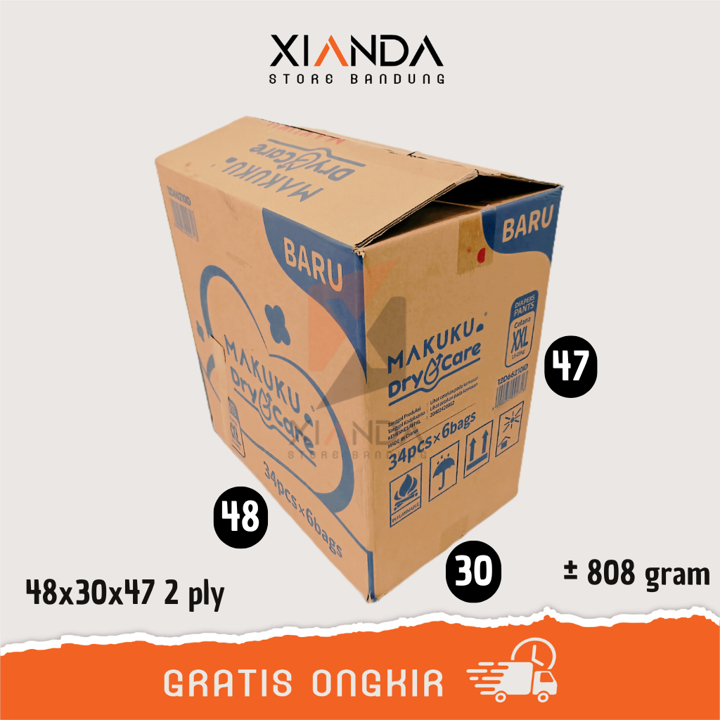 

KARDUS BEKAS 48x30x47 2 LAYER 808 GRAM | PACKING DUS PINDAHAN BOX PACKAGING KEMASAN UKURAN BESAR KECIL LEMBARAN CM CENTIMETER TEBAL TIPIS KILOAN KOTAK POLOS KUAT JUMBO GROSIR SATU DUA PLY DOUBLE LAPIS KARTON KIRIM BARANG MURAH TERJANGKAU