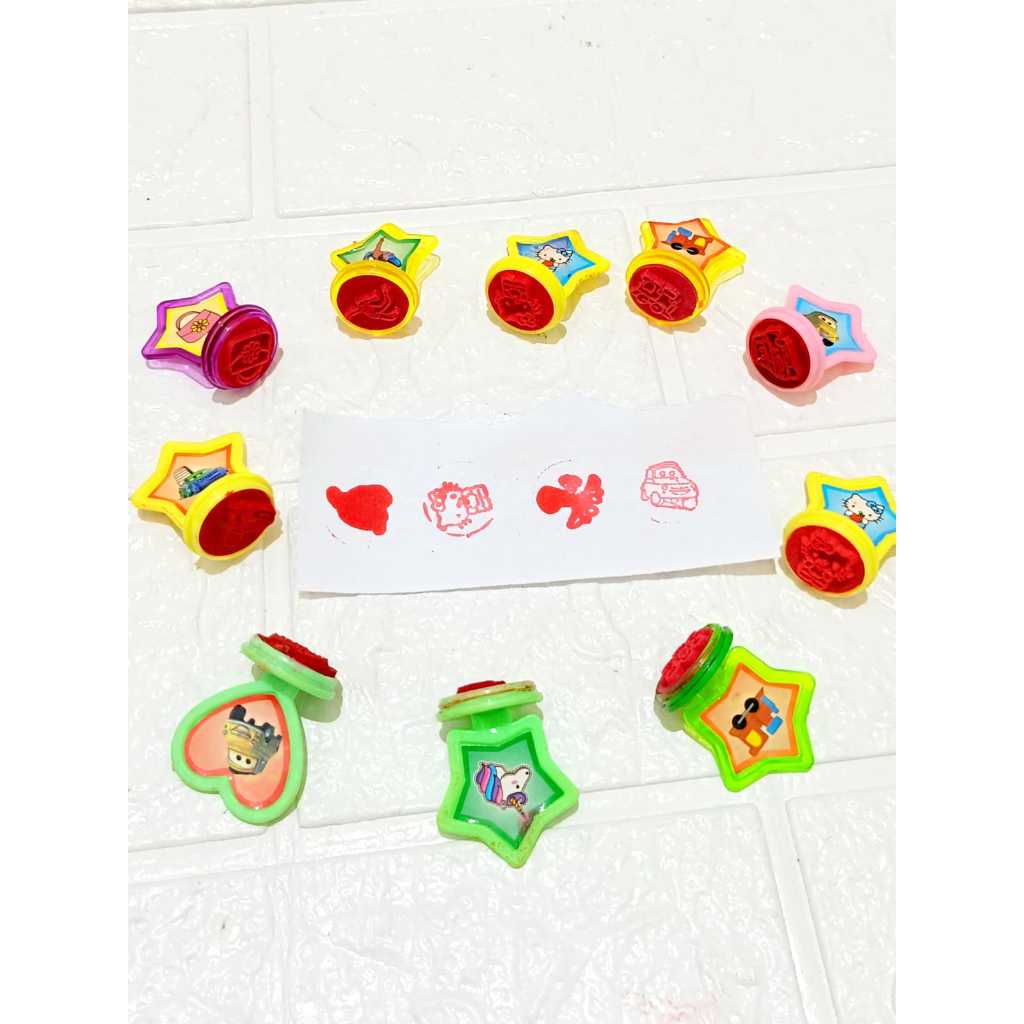 

Mainan cap gambar motif / Mainan edukasi anak stempel gambar per5pc termurah