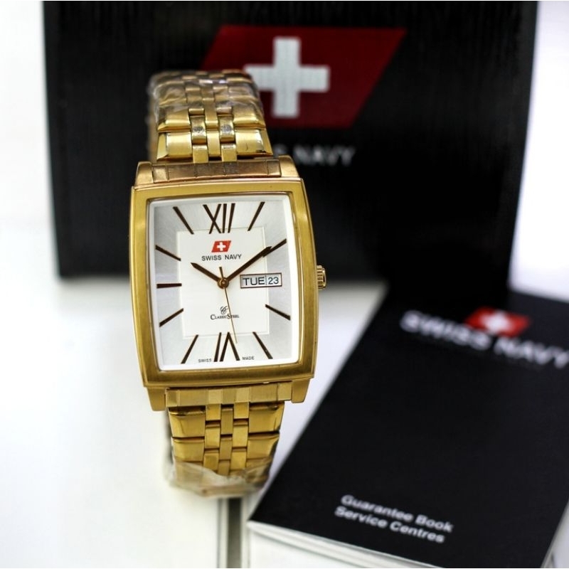 Jam Tangan Pria Swiss Army 8936 Casual Elegan Tanggal Hari Aktif Free Box