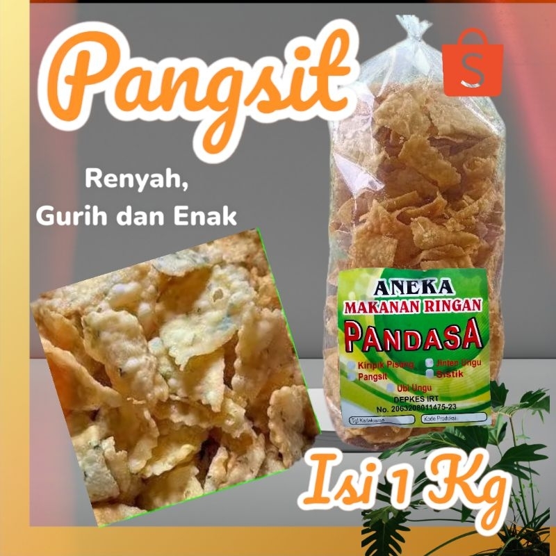 

Promo 1 kg PANGSIT Bawang asin, gurih, renyah cap PANDASA produksi kab. kuningan