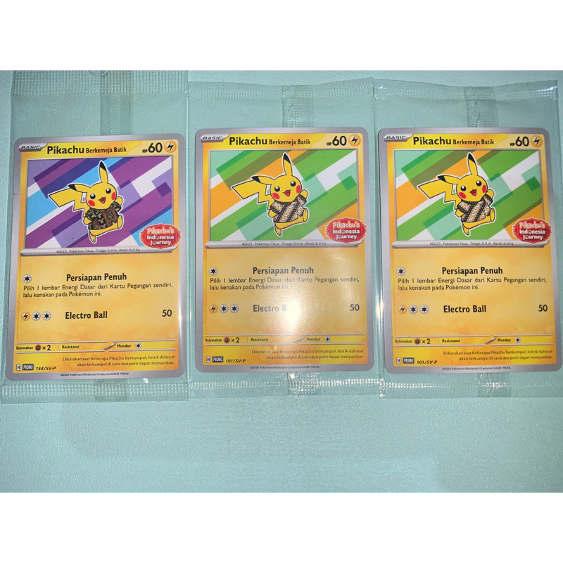 POKEMON CARD ORI OFFICIAL PIKACHU BERKEMEJA BATIK GRAMEDIA SPECIAL INDONESIA ID