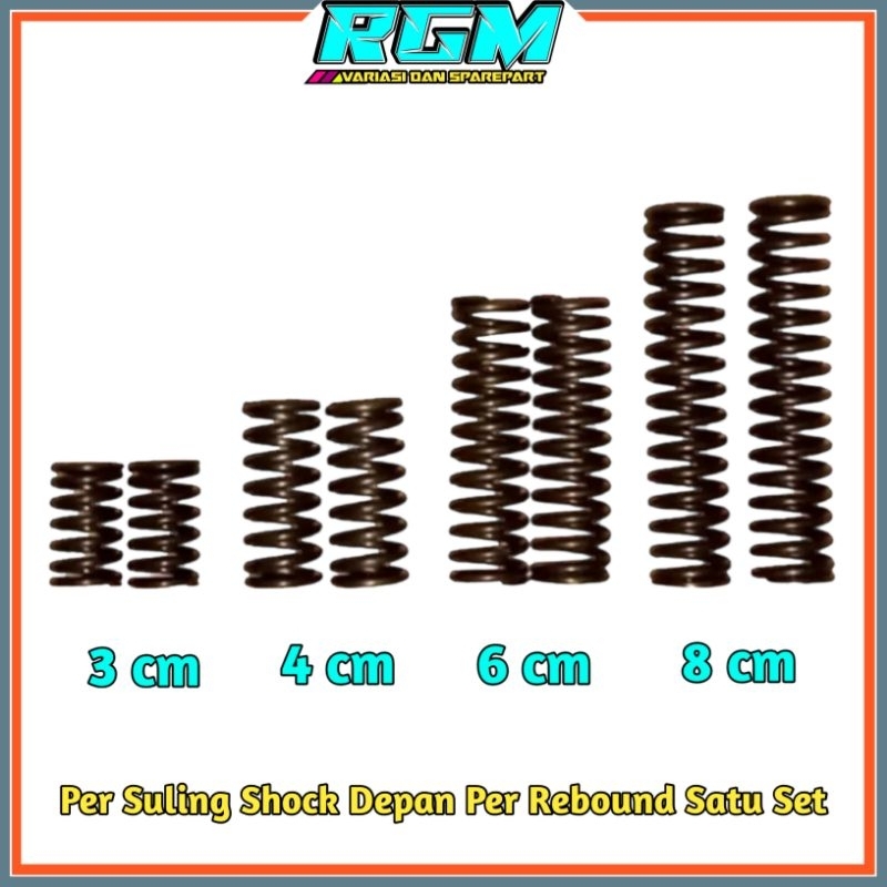 Per Suling Shock Depan Per Rebound Satu Set Matic Dan Bebek Panjang 3 cm 4 cm 6 cm 8 cm