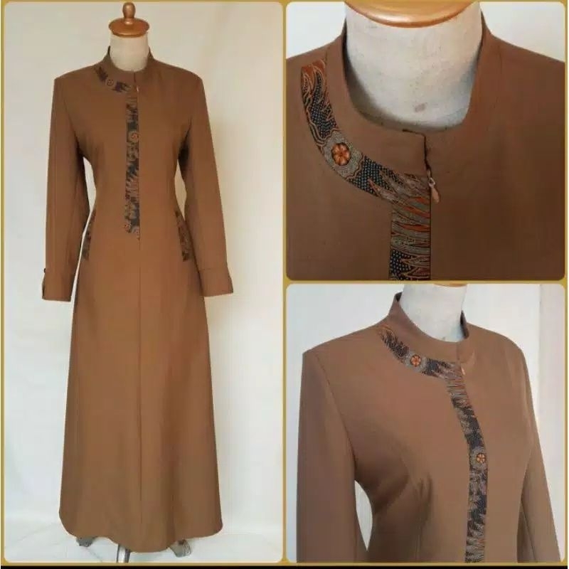 Gamis Pemda Wanita Terbaru Kheki Tua/ Gamis PDH Kheki Tua Wanita/ Gamis Kerja Wanita Kheki Tua/ Gami