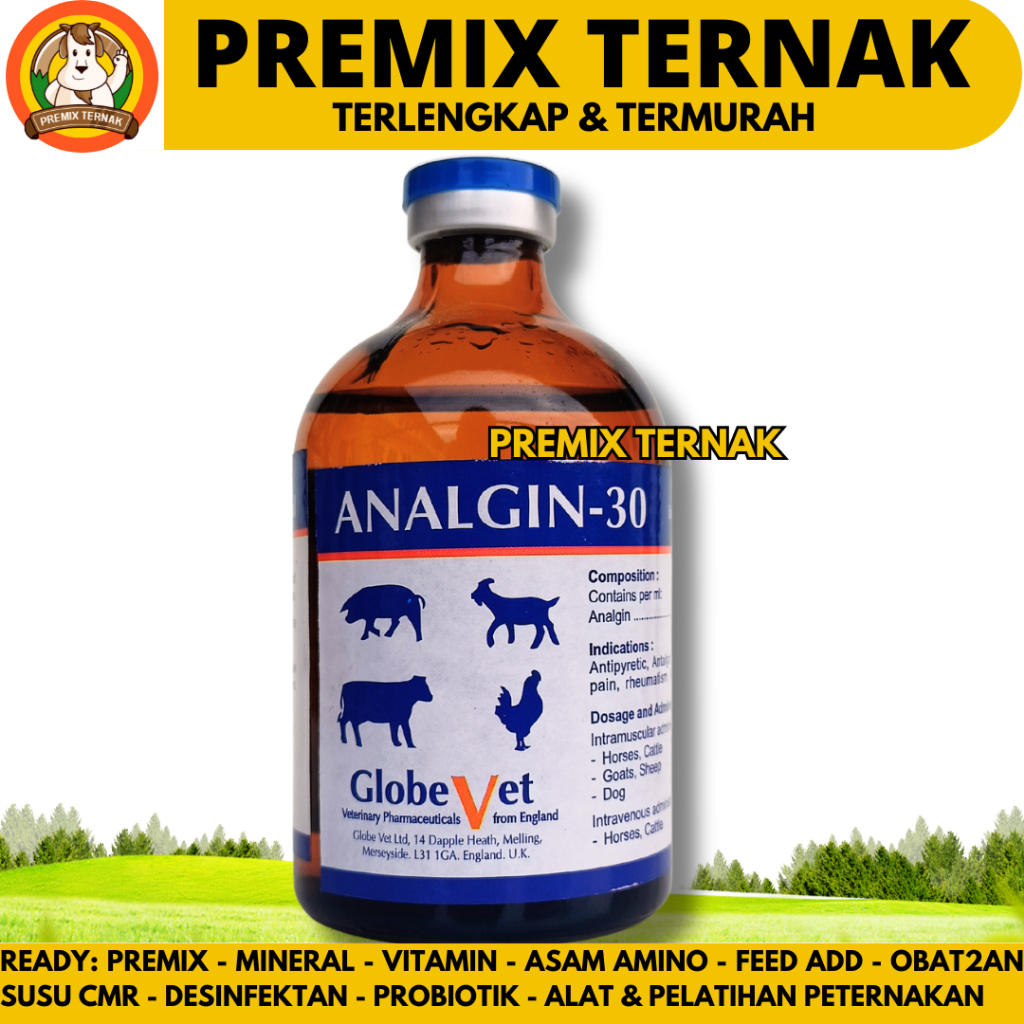 Gin 100Ml - Obat Hen Pereda Nyeri & Demam Gesik Ipiretik Ternak Sapi Kambing Domba