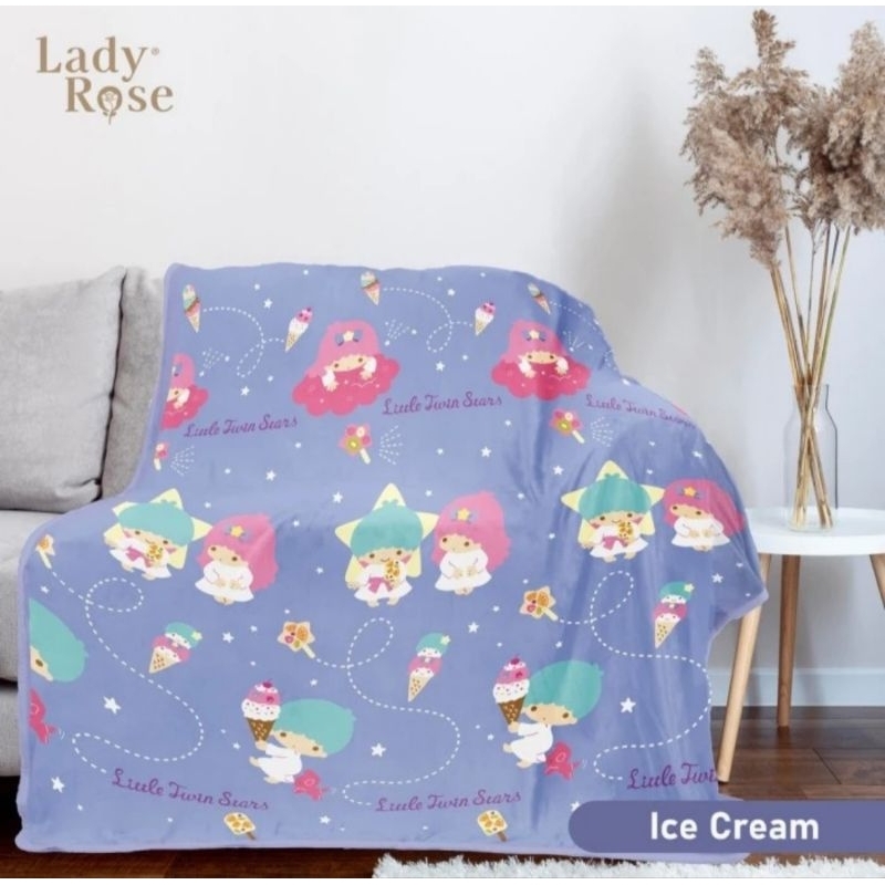 SELIMUT BULU LADY ROSE UK.160x200 - ICE CREAM