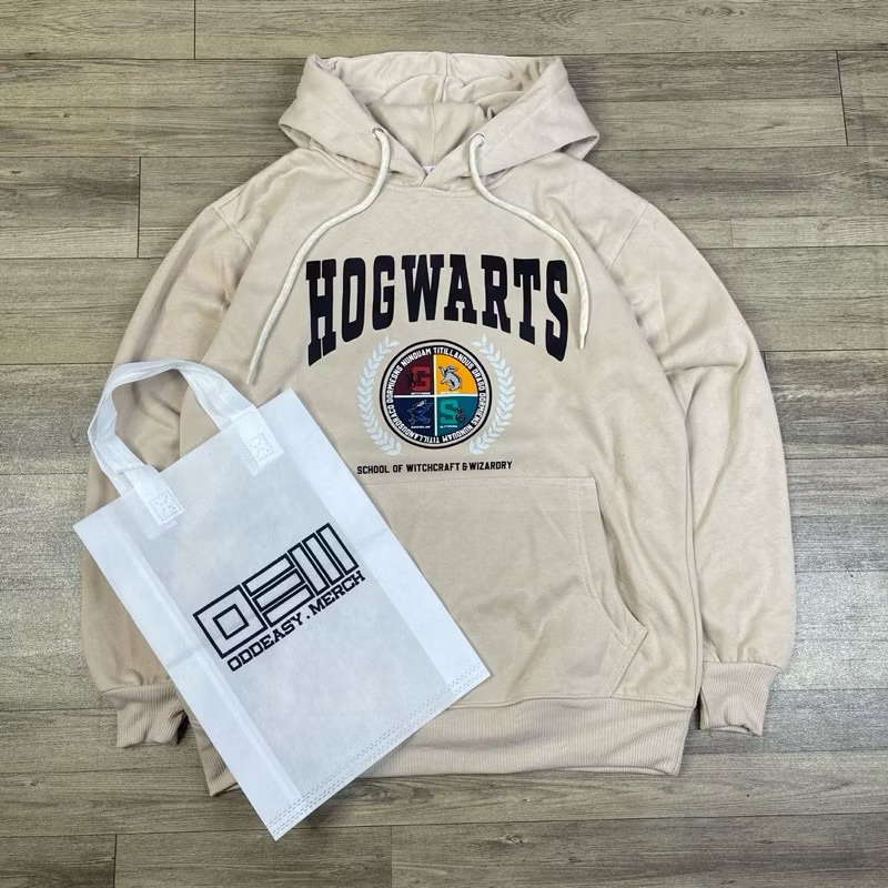 HOODIE JAKET HOGWARTS SCHOOL BEIGE MISTY FREE BAG