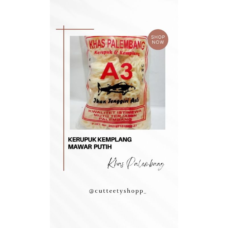 

KEMPLANG KERUPUK MAWAR PUTIH OLEH-OLEH KHAS PALEMBANG - 200gr