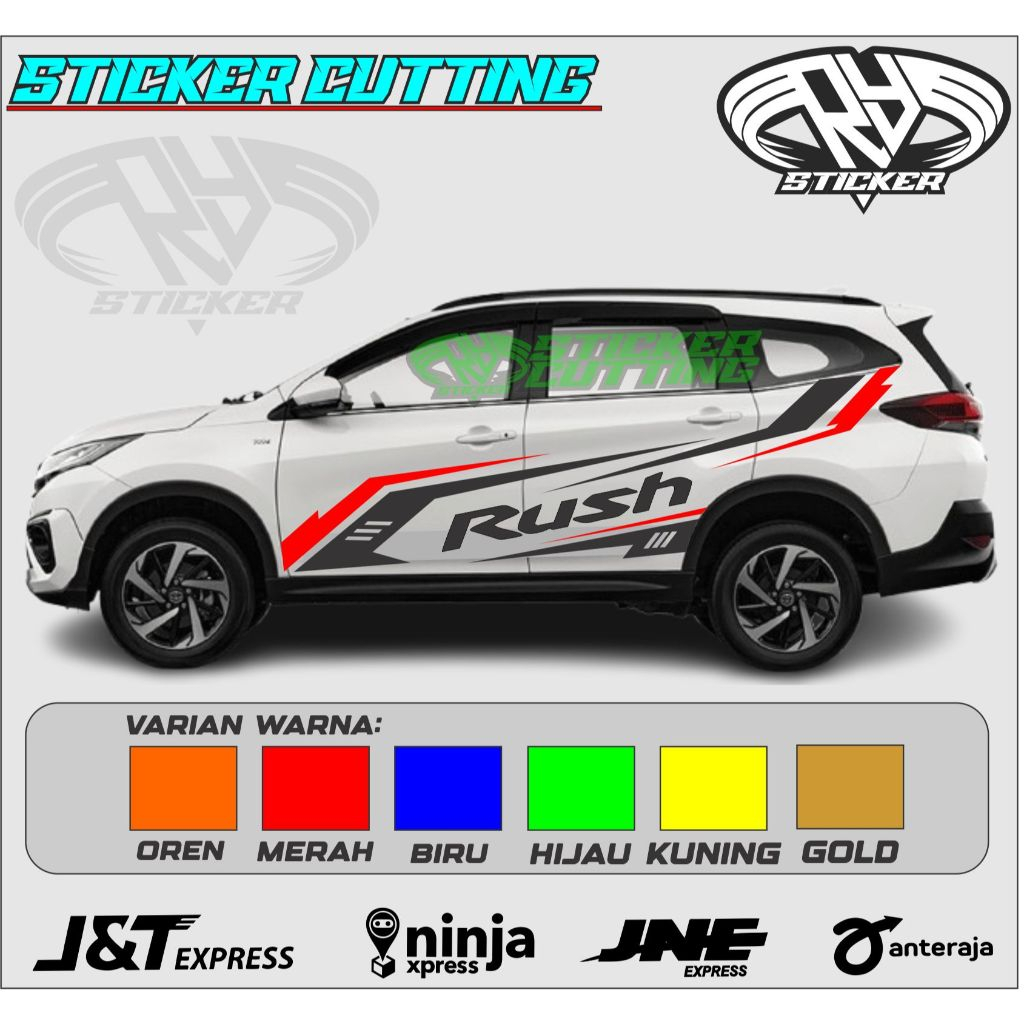 Stiker Mobil Terios Rush Stiker Striping Stiker mobil Terios Rush Terlaris