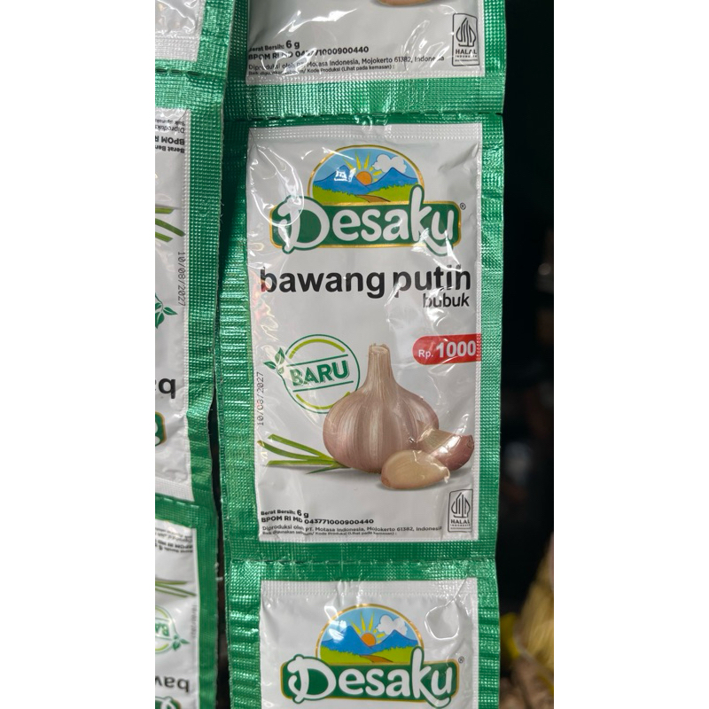 

Desaku bawang putih bubuk 12pcs / Desaku bawang putih halus sachet / Bawang putih bubuk asli