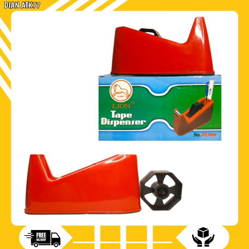 

Lion Taper Dispenser No.50 / Lion Tape Dispenser Besar / Pemotong Lakban 1 Inch 1 PCS