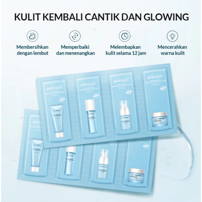 BIOAQUA Skincare Travel Set 7X Ceramide Barrier Repair & Stabilize Travel Kit Trial Kit