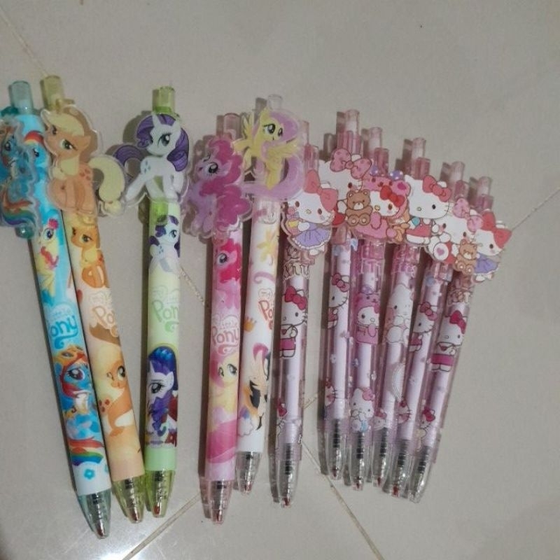 

bolpen gel hello kitty little pony