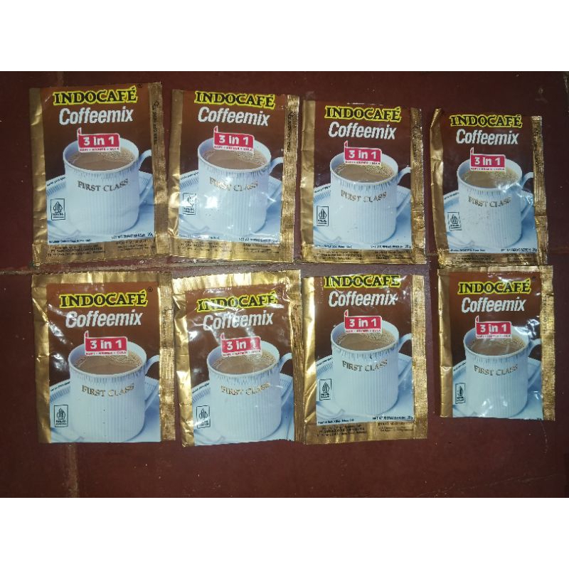 

Bungkus Kopi Indocafe Coffeemix | Bungkus Kopi untuk Kerajinan/Prakarya | Harga sudah termasuk 10 biji bungkus kopi indocafe