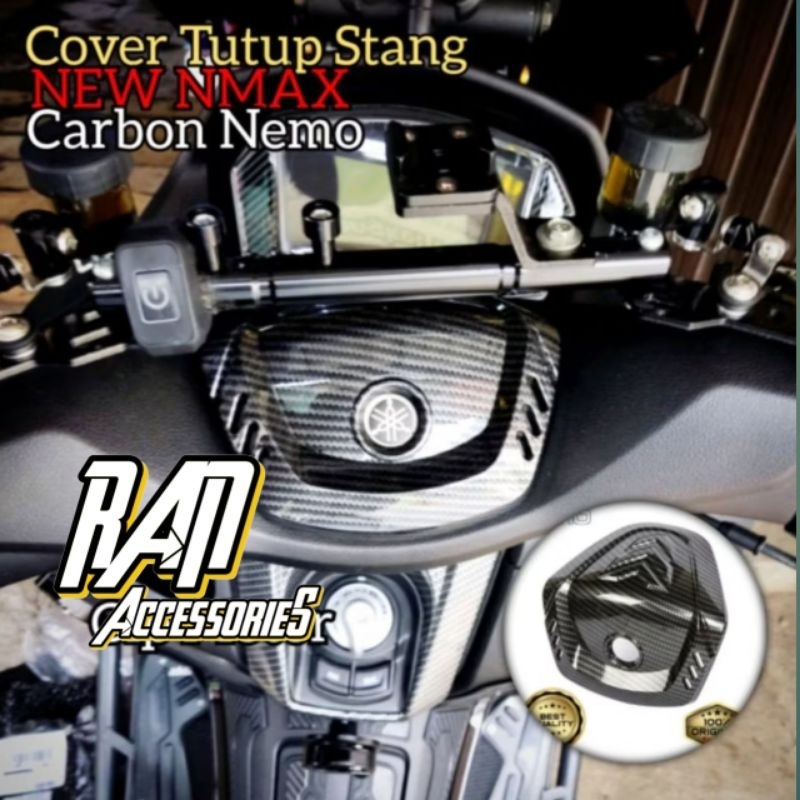 COVER TUTUP STANG NMAX NEW 2020 CARBON /COVER STANG NMAX NEW
