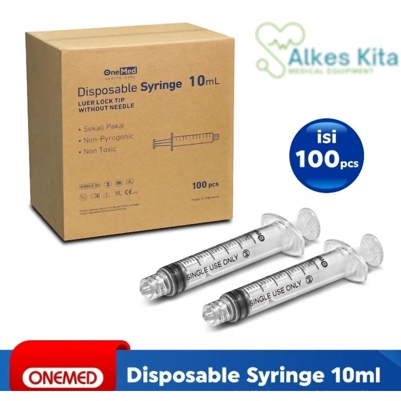 Spuit 10cc 10ml Onemed + Jarum // Syringe 10cc 10ml