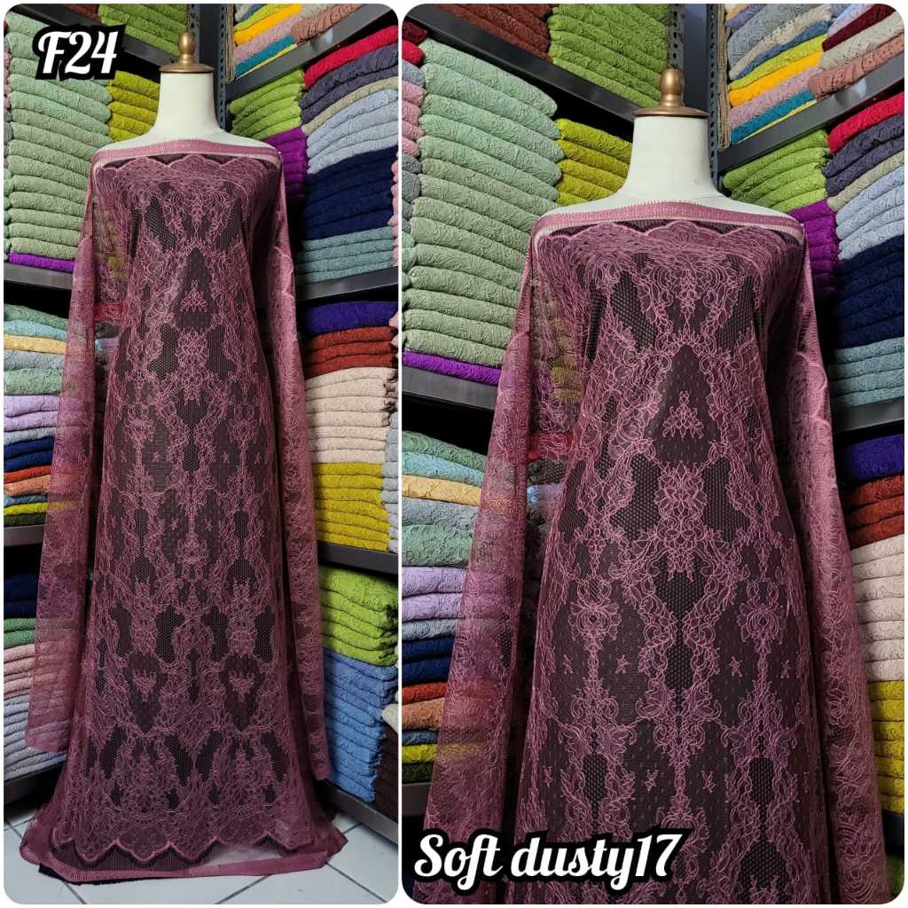 Kain Brokat Chantilly Bahan Bakal kebaya Siap Jahit isi 2,5meter, Kebaya Bali, Kebaya Modern.