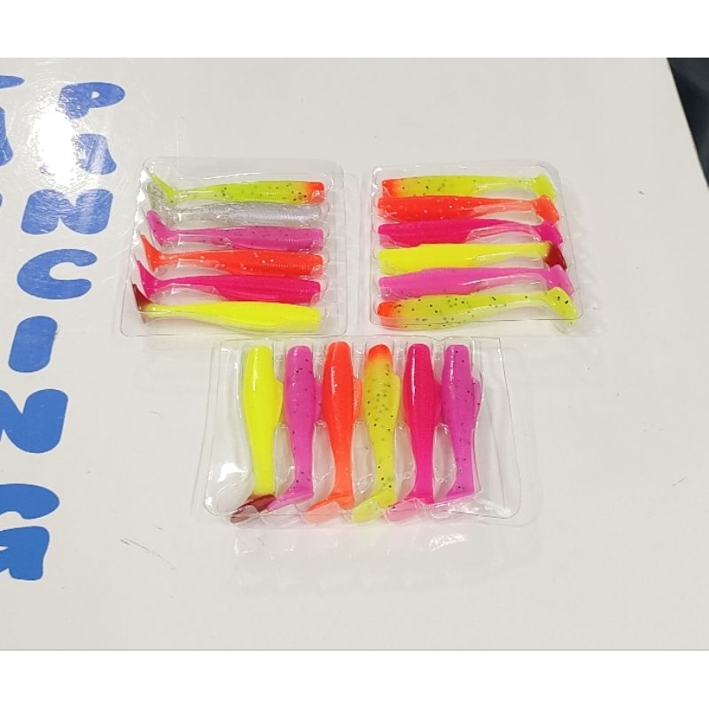 soft lure lazarus 8cm dan 10cm mix colour