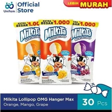 

Milkita Lolipop Hanger OMG - Permen Milkita Lolipop 1Pack (isi 30pcs)