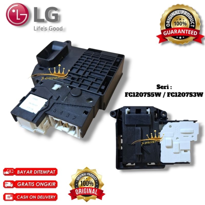DOOR LOCK SWITCH PINTU MESIN CUCI LG FC1207S5W / FC1207S3W.