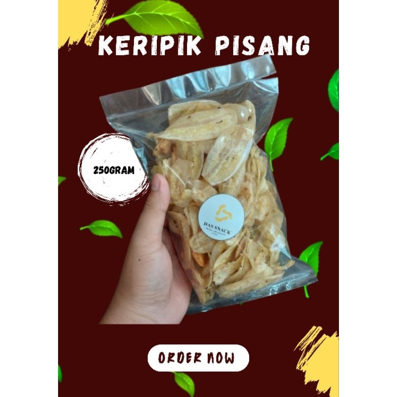 

keripik pisang manis renyah gurih dengan balutan lelehan gula pasir