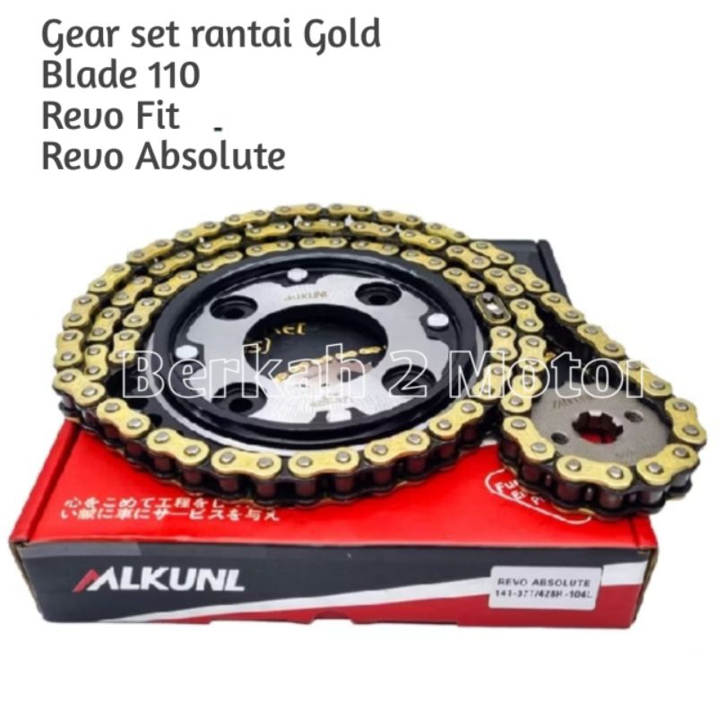 Paket Gear BLACK GOLD Blade New, Revo FIT, Revo Absolute, model SSS Racing Original Merk Mlkunl