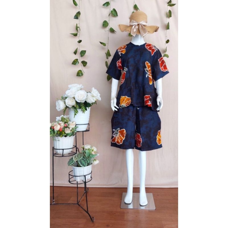 babydoll batik cap colet standar