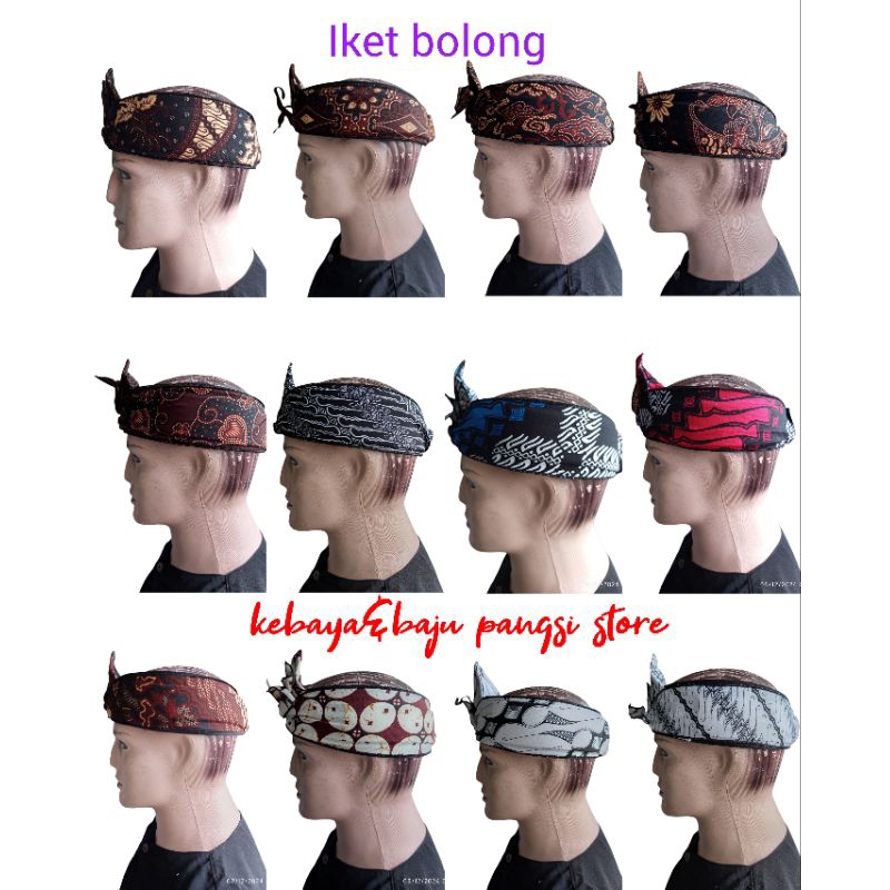 Iket sunda dewasa /totopong/udeng jawa sunda bali/iket kepala bolong