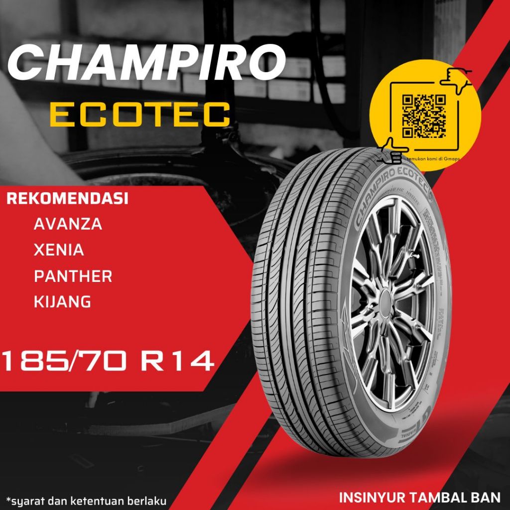 BAN GT CHAMPIRO ECOTEC 185/70 R14 185 70 R14 BAN MOBIL AVANZA XENIA